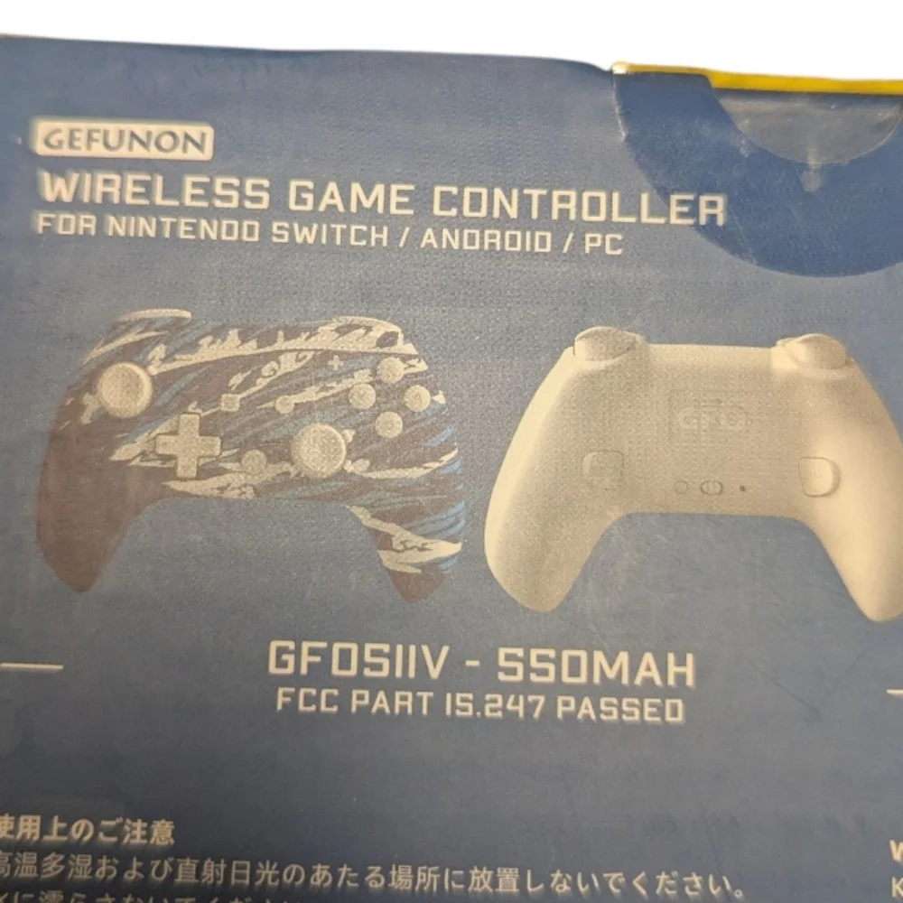 Gefunon Wireless Game Controller Blue For Nintendo Switch Android PC